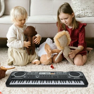 Mini 61-Key Electric Piano Keyboard w/ Microphone - Perfect for Small Spaces - Picture 1 of 24