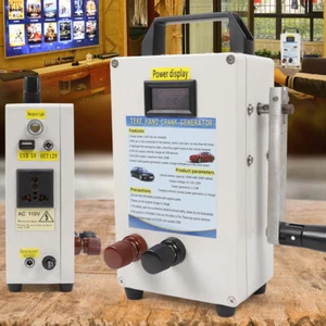 Portable Outdoor Hand Crank Generator Emergency Power Supply Charger USB 150W - Picture 1 of 23