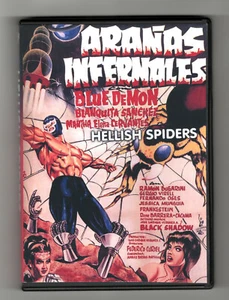 BLUE DEMON in HELLISH SPIDERS (1968) Federico Curiel Rarity B&W w/English subs - Imagen 1 de 2