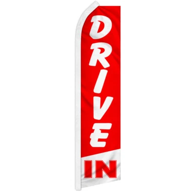 Drive In Advertising Swooper Feather Flutter Flag Car Dealership - Image 1 of 3