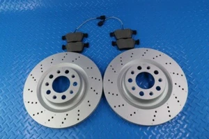 Alfa Romeo Giulia rear brake pads drilled rotors TopEuro #11333 - Picture 1 of 7