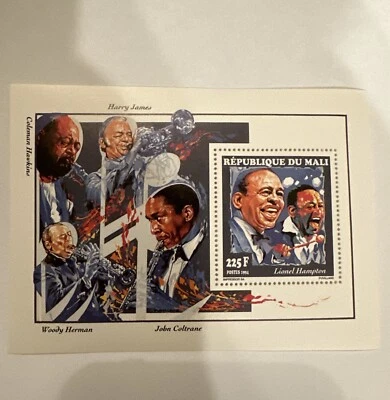 HOJA DE RECUERDO DE MALÍ - SCOTT #622 - MÚSICO DE JAZZ AMERICANO - MNH Foto 1 de 2
