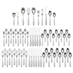 Lenox - SCULPT - 18/10 Stainless Steel 65pc. Flatware Set (Service for Twelve) - Picture 1 of 3