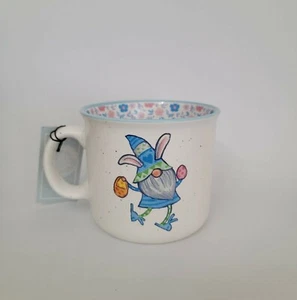 Easter Bunny mug Gnomes with colorful flowers inside new holds 24 oz - Picture 1 of 8