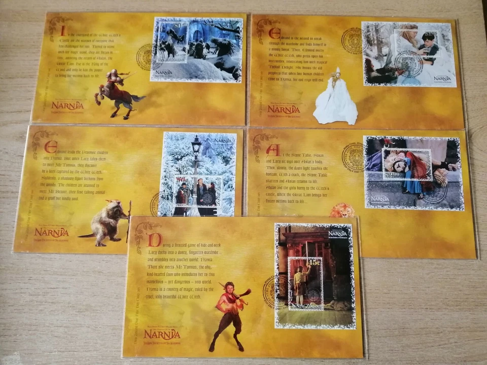 New Zealand 2005-Narnia The Lion The Witch & the Wardrobe-Set of 5 FDC - Image 1 of 1