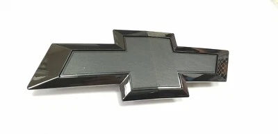 Emblemas de gravata borboleta preto brilhante somente frontal 2014-2015 Silverado Sierra 1500 2500HD 350 - Imagem 1 de 4