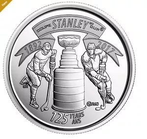 2017 Canada 125th Anniversary of Stanley Cup 25-cent Circulation Coin UNC - Bild 1 von 2