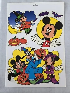 1990er statische Fensterklammern tolle Farben wiederverwendbar MICKEY MIT MINNIE MOUSE & GOOFY - Bild 1 von 4