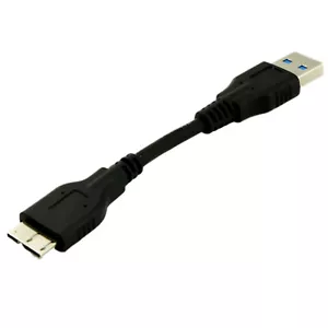 Short 10cm USB 3.0 A Male to Micro B Male 10 Pin Adapter High Speed Cable Cord - Picture 1 of 10