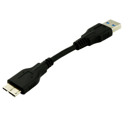 Short 10cm USB 3.0 A Male to Micro B Male 10 Pin Adapter High Speed Cable Cord - Image 1 of 4