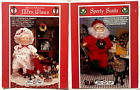 Livres de motifs de couture 14" Père Noël sportif 13" Sweet Dreams Mme Claus boîte à musique poupées