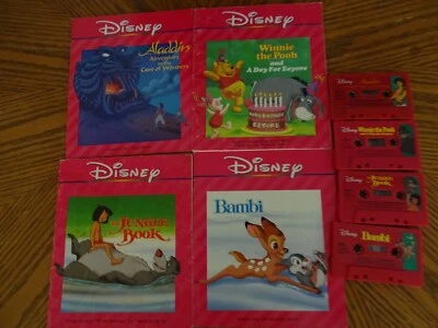 DISNEY 1990 CHILDREN'S PINK READ AONG BOOK BOOK & CASSETTE SETS-YOU CHOOSE (4) - Image 1 of 2