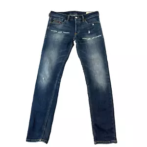 Jeans Diesel Sleenker-X 31 30 ajustados azul oscuro desgastado panal - Imagen 1 de 12