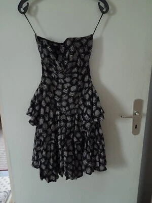 Ballkleid, Cocktailkleid, Abendkleid, schwarz-weiß, Gr. 36, Nr. 55 - Bild 1 von 3