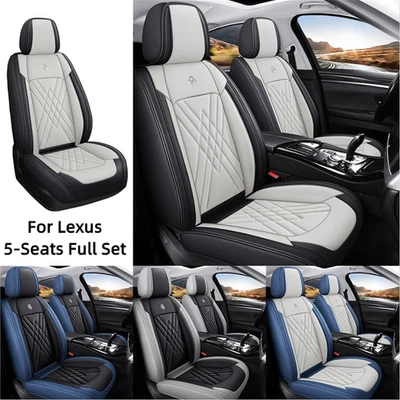 For Lexus CT ES GX LX NX RC RX UX 5Seat Full Coverage PU Leather Car Seat Covers - Image 1 of 4