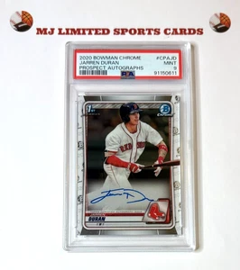 2020 Bowman Chrome Jarren Duran Prospect Auto #CPA-JD PSA 9 1st Bowman - Picture 1 of 2