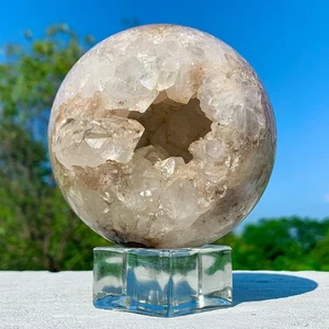 Sfera di quarzo agata fiori di ciliegio naturale 1,67 libbre sfera di energia cristallo - Foto 1 di 24