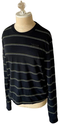 VOLCOM WOMENS Choice Is Yours Crew Long Sleeve Striped Boy Tee S 4 6 Black $38 - Image 1 of 4