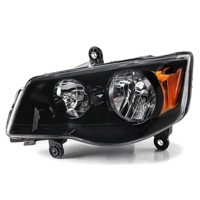 Left Driver Side Halogen Headlight For 2011-2020 Dodge Grand Caravan Black Foto 1 de 4