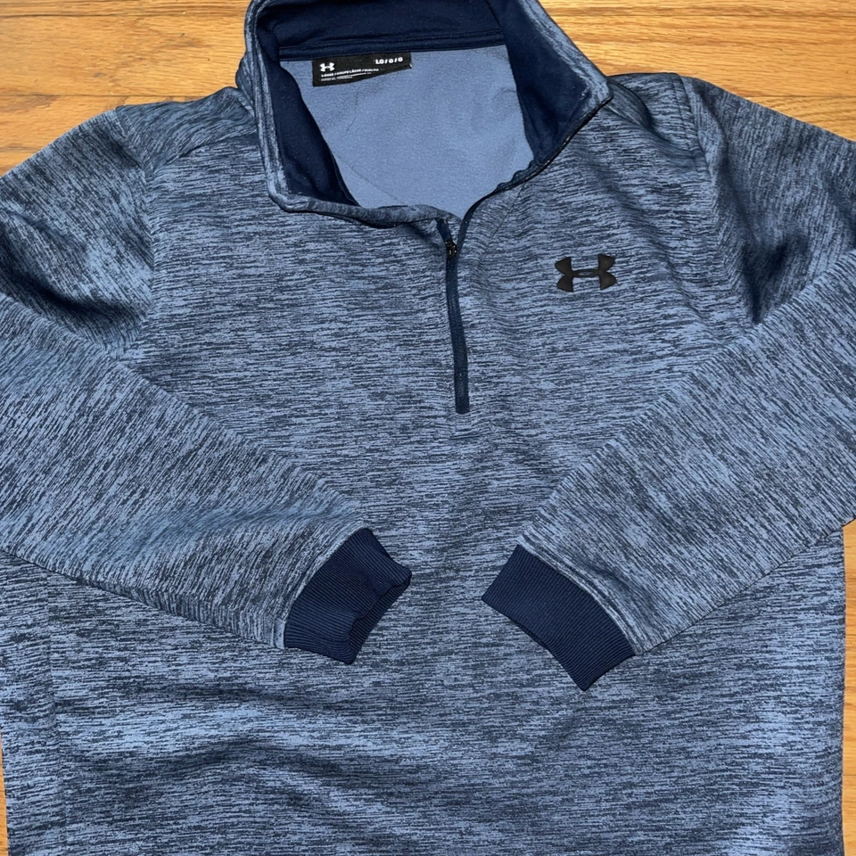Under Armour Sweatshirt Mens Blue Loose 1/4 Zip Pullover Lightweight Golf - Image 1 of 4