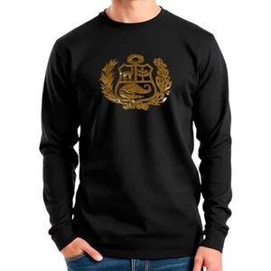 Neu Peru Wappen Gold Schild Peruanisch Patriotisch Herren Langarm T-Shirt - Bild 1 von 7