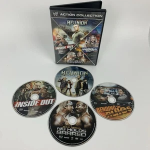 WWE Action Collection 4 Movies (DVD, 2014) Hulk Hogan John Cena Edge Triple H - Picture 1 of 5