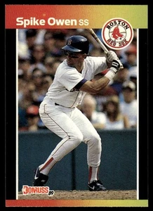 1989 Donruss #593 Spike Owen "LEAF, INC." & "*Denotes - Picture 1 of 2