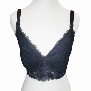 NWT Momanda Nursing Black Lace Bra M - Picture 1 of 7