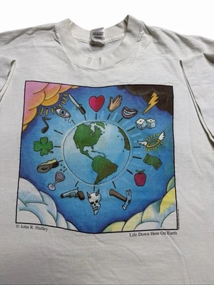 Camiseta Kevin Welch Vintage 1995 Años 90 Banda de Música Life Down Here On Earth XL Foto 1 de 4
