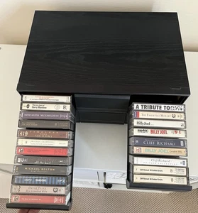 Vintage Cassette Storage Box Including 21 Cassettes - Joblot - 72 Tape Capacity - Picture 1 of 5