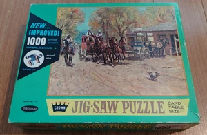 Stagecoach Arrival - Old West - Vintage Whitman/Crown Jigsaw Puzzle - No. 4710 - Picture 1 of 6