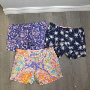 Pantalones Cortos Callahan Estampado Fuegos Artificiales Lilly Pulitzer, Talla 0 Lote De 3 Raros - Imagen 1 de 7