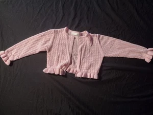 American Princess Bell Sleeve Crochet Crop Cardigan 3T - Picture 1 of 8