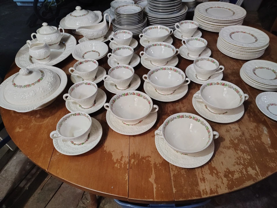 Juego de platos de cena Balmoral Wedgeood China vintage raro de 10 piezas Foto 1 de 4