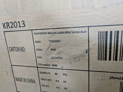 CARTÓN MAESTRO SELLADO - 4 estuches de Kidrobot Marvel Labbits serie 80 cajas ciegas Foto 1 de 4