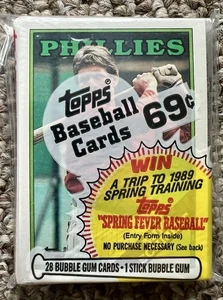 Topps Baseball Cello Pack 1988 Mike Schmidt sulla parte superiore - Foto 1 di 2