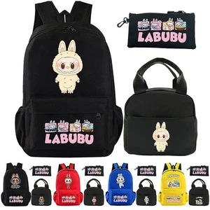 3Pcs Cartoon Backpack Lunch Bag Pecnil Case Student Teenger Schoolbag Bagpack - Picture 1 of 64