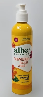 Leche de coco de limpieza profunda lavado facial hawaiano Alba Botanica - 8 fl. Oz. Foto 1 de 2