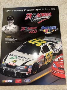 NASCAR Talladega souvenir program 20O2 With Interactive CD - Picture 1 of 11