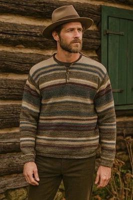 Vintage Structure Sweater Mens Small Neutral Color 90s Cottage Grandpa - Image 1 of 4