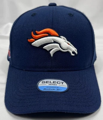 NUEVO SIN ETIQUETAS Denver Broncos Reebok Select NFL On Field Strapback Hat Cap Foto 1 de 4
