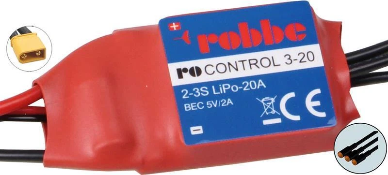 Robbe Modellsport RO-CONTROL-3-20 -- 2-3S -20(25A) BRUSHLESS REGLER / 8714 - Bild 1 von 1