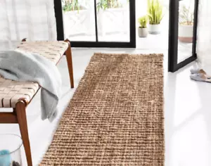 Safavieh Handmade Natural Fiber Beige Jute Rug Runner Chunky 2.5'x6' Reversible - Picture 1 of 12