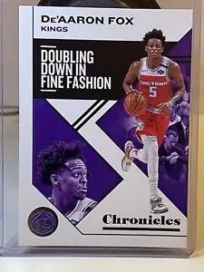 2019-20 De’Aaron Fox #29 Panini Chronicles Sacramento Kings - Picture 1 of 2