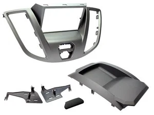 MASCHERINA PER AUTORADIO NAVIGATORE DOPPIO 2 DIN FORD TRANSIT V363 2015 Argento - Foto 1 di 2