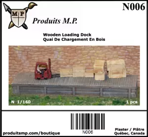 Produits MP Wooden Dock N Scale, diorama loading ramp platform # N006 - Picture 1 of 2