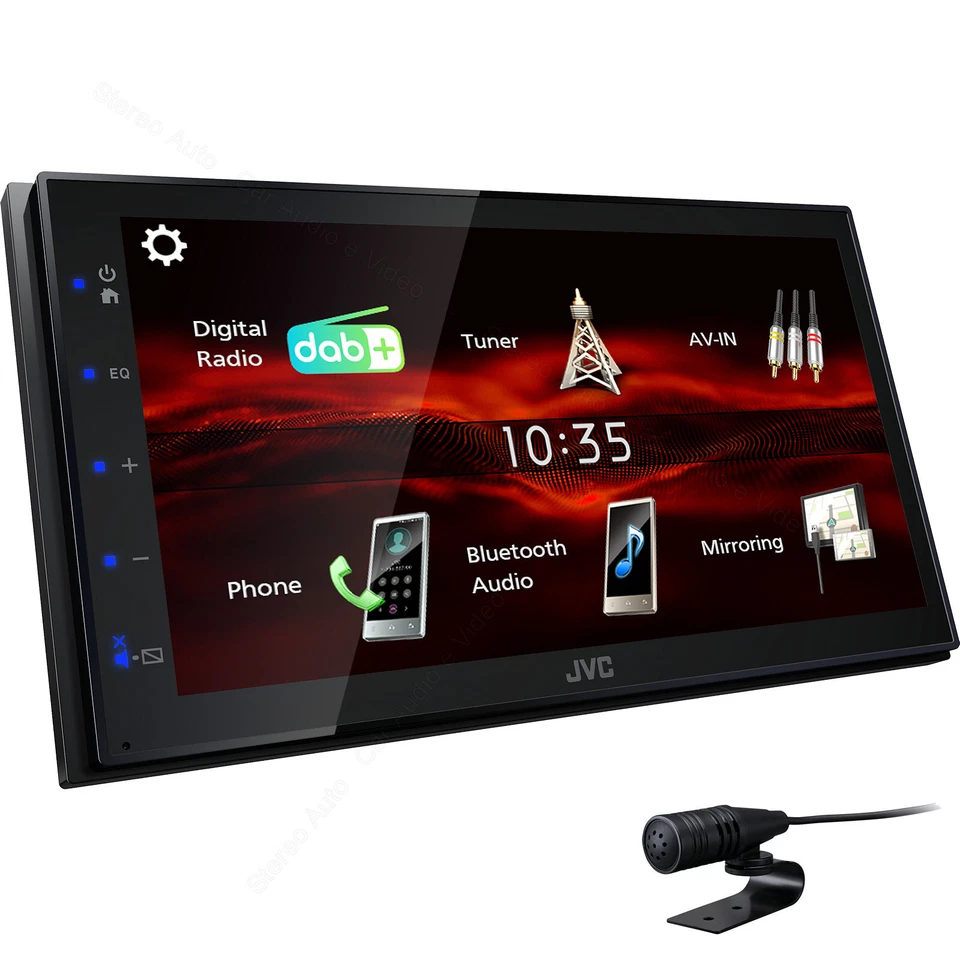 Autoradio Monitor 2 din Schermo Touch DAB Bluetooth USB Aux-In 3 RCA Retrocamera - Immagine 1 di 4