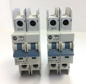 2 Stück Allen Bradley 1489-A2D010R Leitungsschutzschalter 1 Amp 480Y/277V 48V 2-polig - Bild 1 von 4
