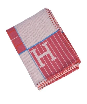 Manta de bebé 100 % auténtica HERMES lana/cachemira Avalon cabriole melón NUEVA CON caja Foto 1 de 4