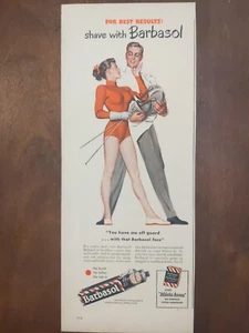 Vintage 1949 barbasol print ad.  original item. Post World War II - Picture 1 of 1